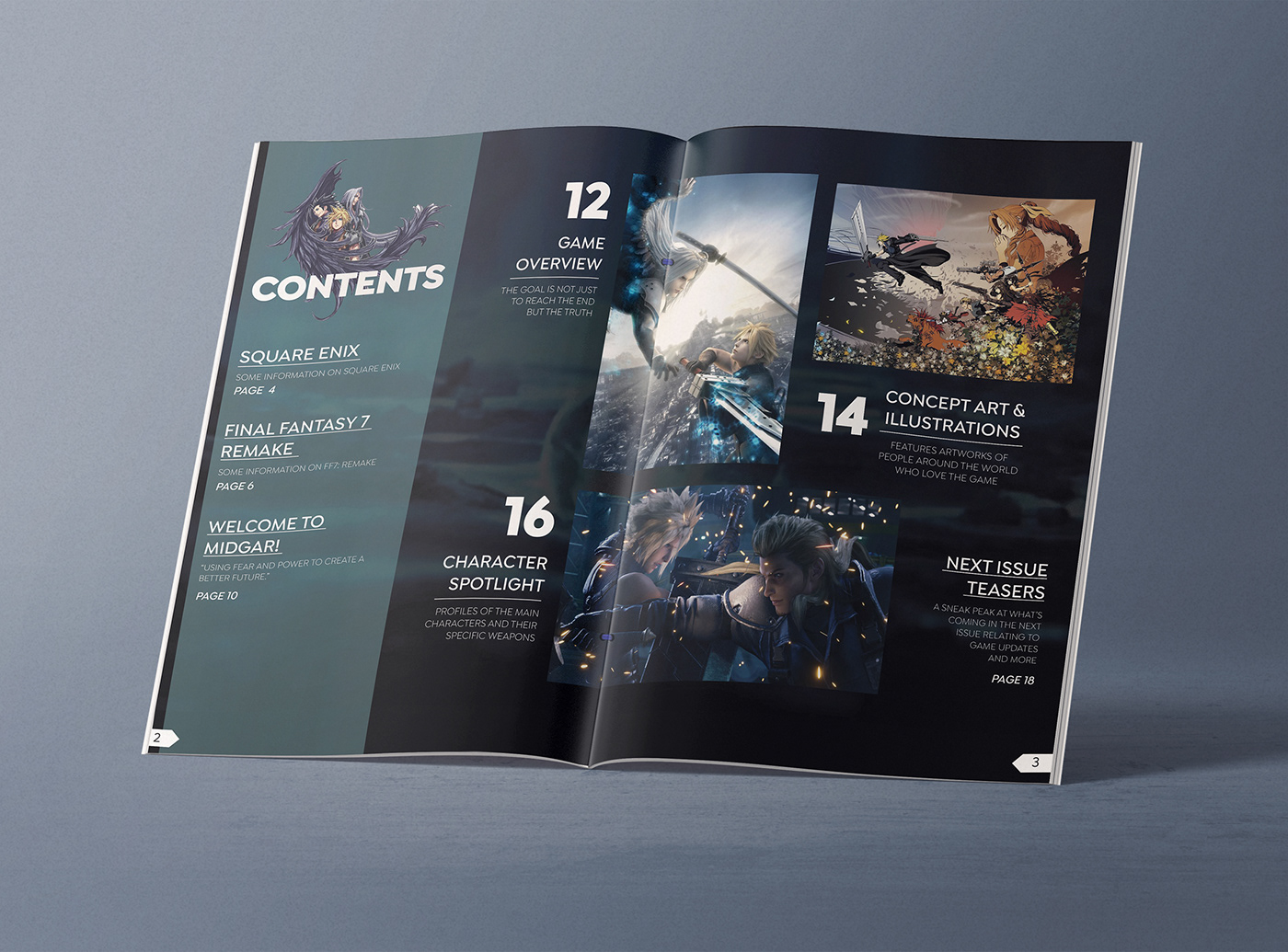 design magazine game magazine Magazine design magazine InDesign indesign magazine magazine layout ff7