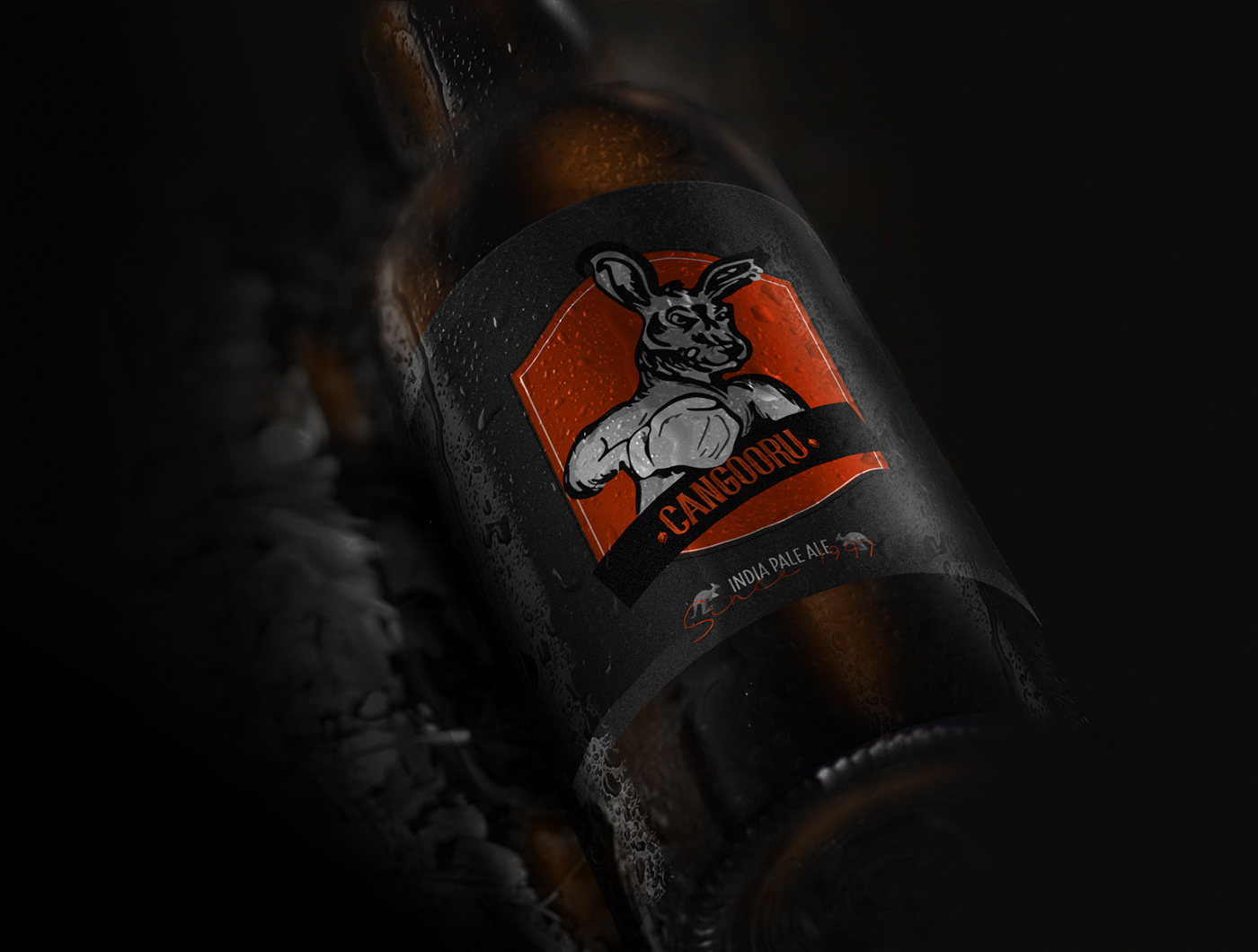 beer canguru Cerveja logo Logomarca