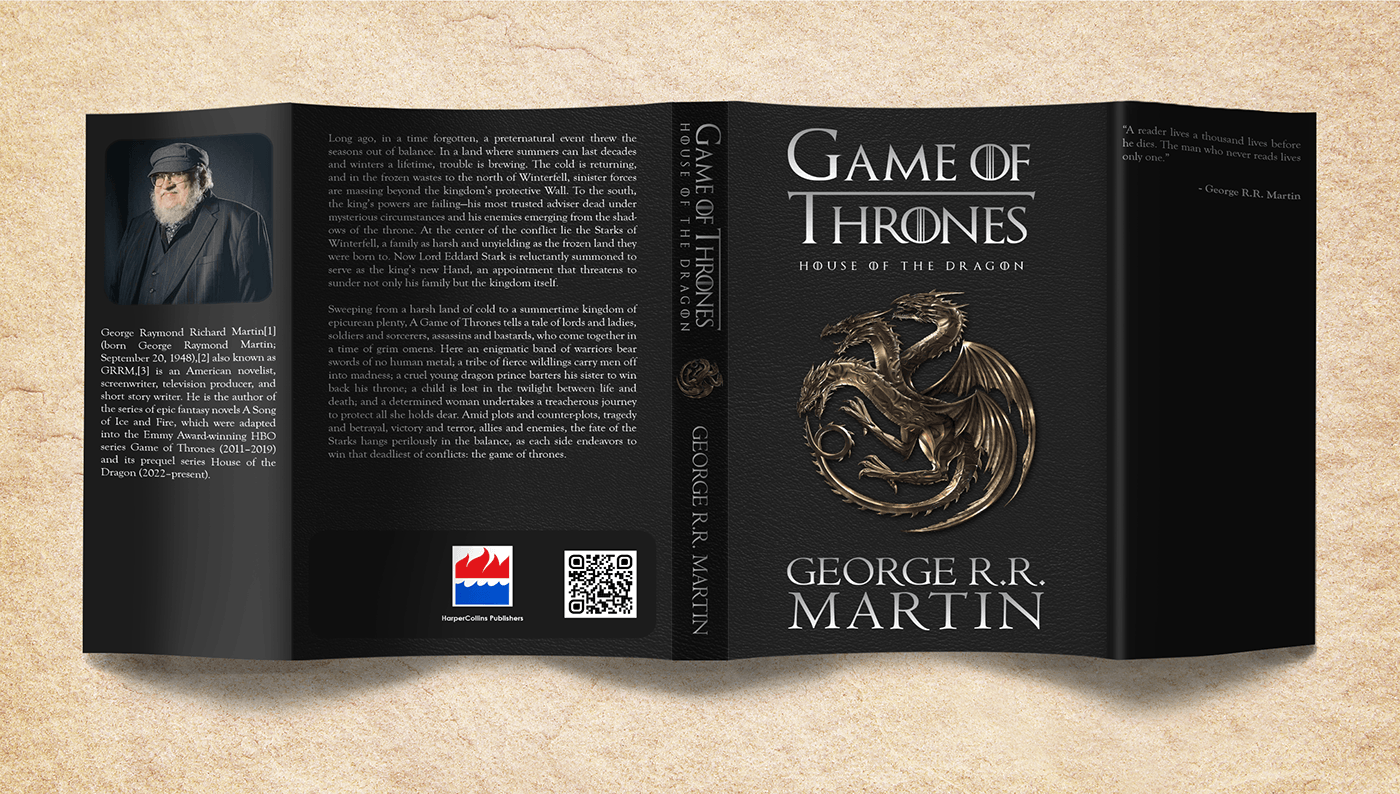 book book cover Book Cover Design Game of Thrones House of the Dragon dragon best targaryen Stark George RR Martin