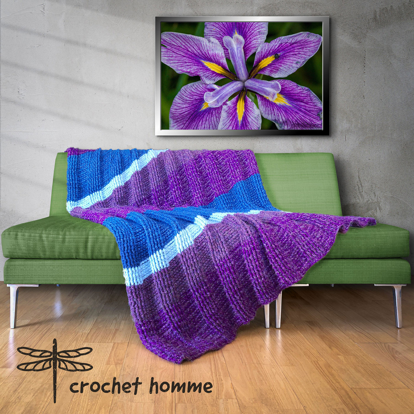 Afghans brand identity branding  craft crochet decor dragonfly handmade instagram Logo Design