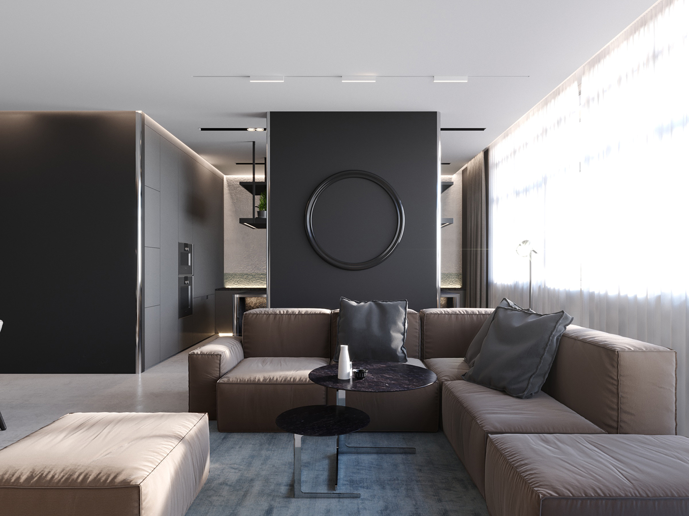 design flat modern minimal contemporary black