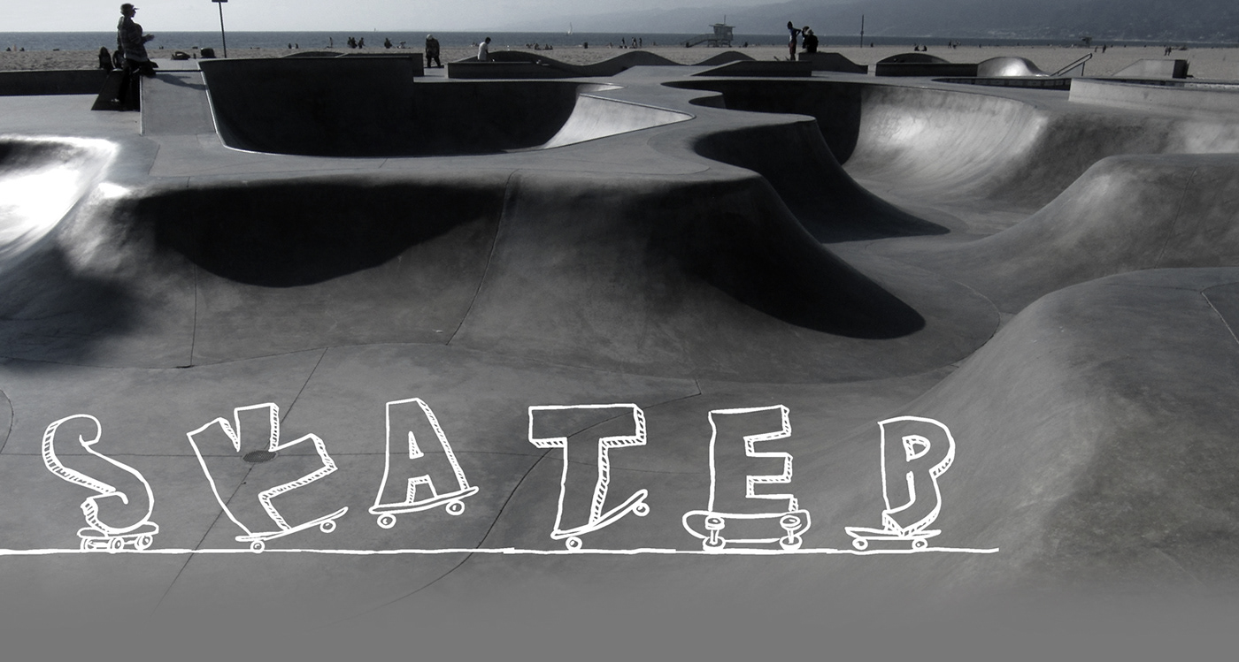 font free ILLUSTRATION  lettering skateboard Typeface