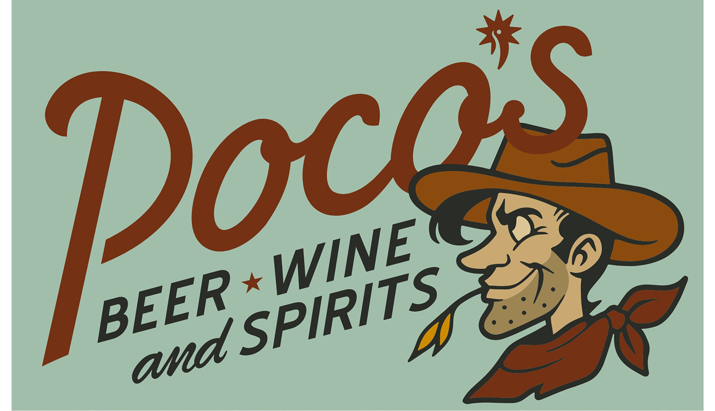 Poco's brand identity is defined by a custom-lettered logotype accompanied by a distinctive mascot.