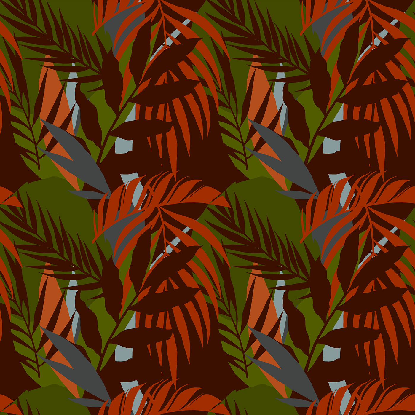 Digital Art  forest ILLUSTRATION  leaves Nature pattern print textile