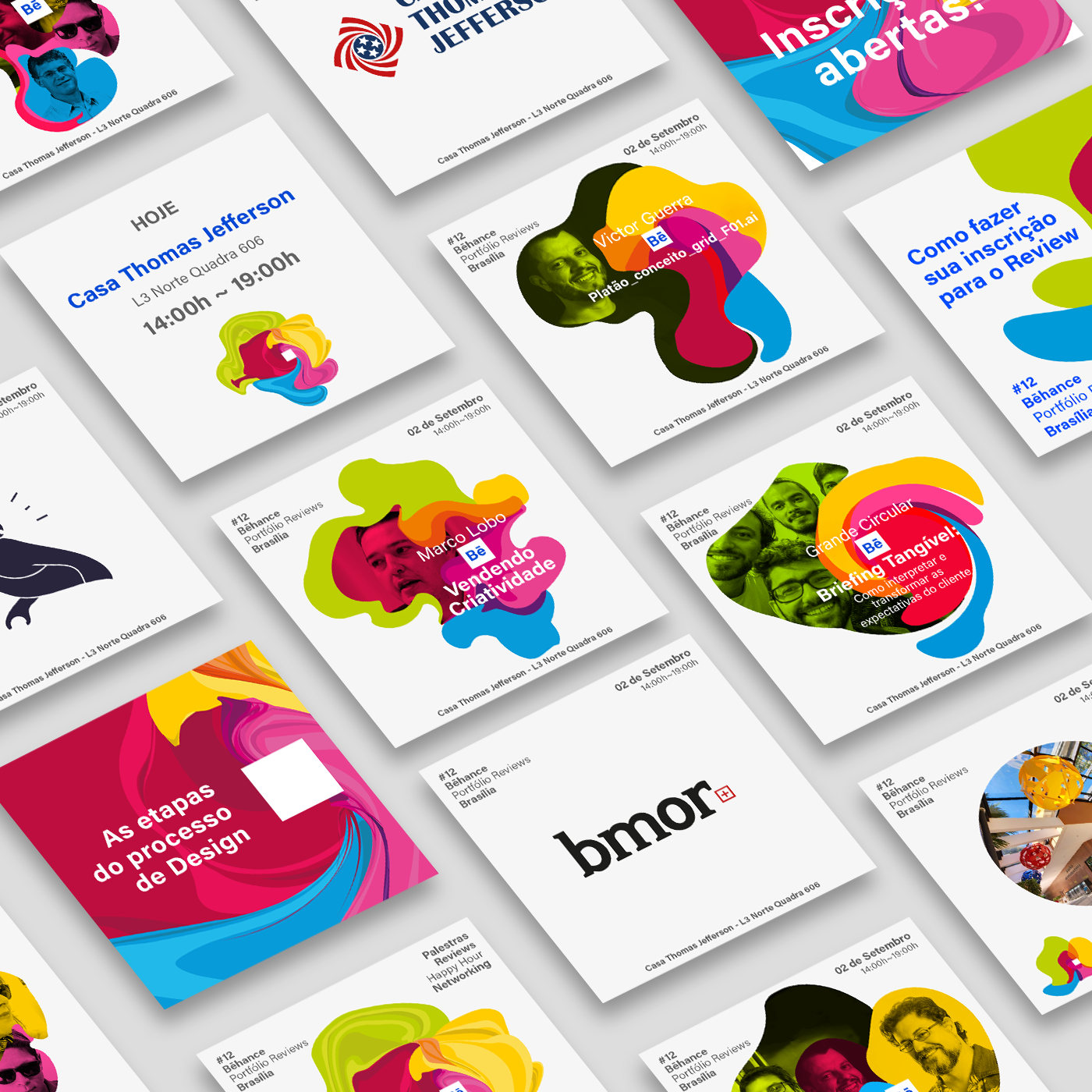 Behance reviews Event design logo colorful poster conference color map