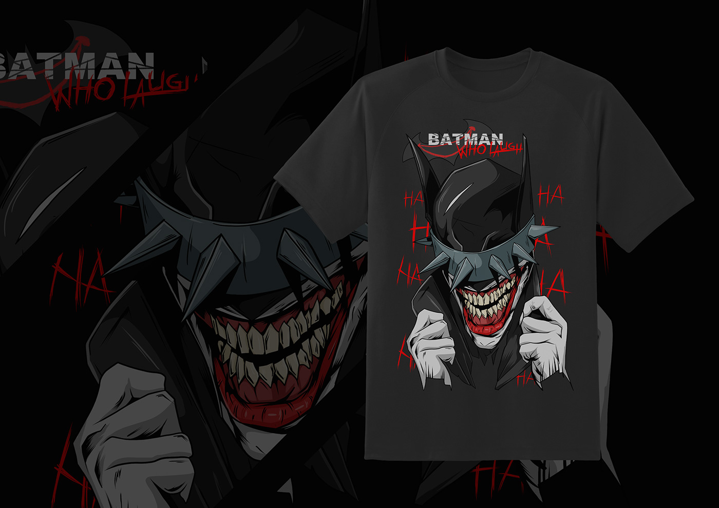batman Batmanversussuperman batmanwholaughs darkknight joker tshirtdesign Dc Comics DC Universe dccomics