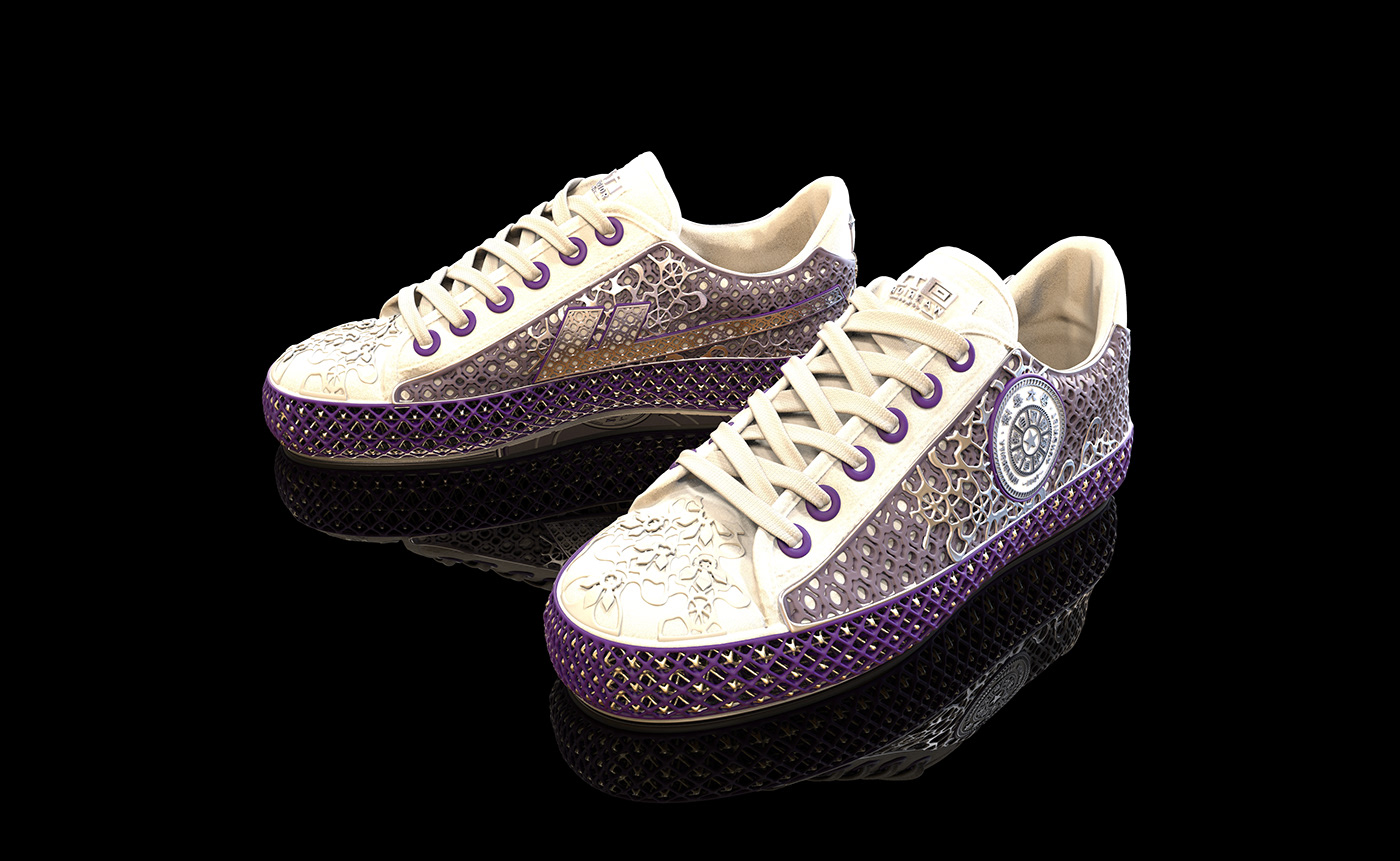 3d printed 3D Printed Shoe Feiyue lattice shoe design shoebase shoes xuberance