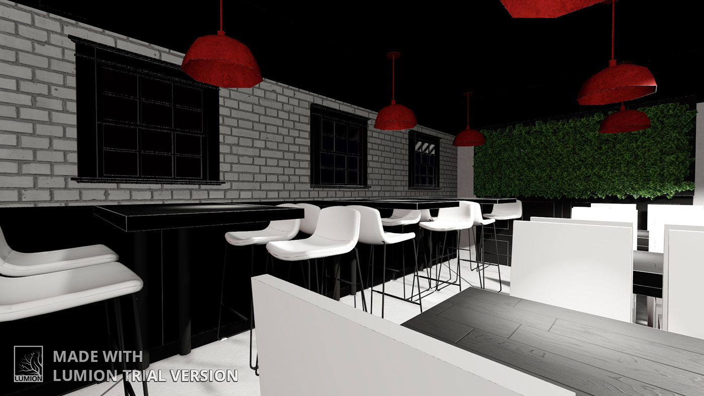 3D lumion decor cafe restaurant PS playstation black english