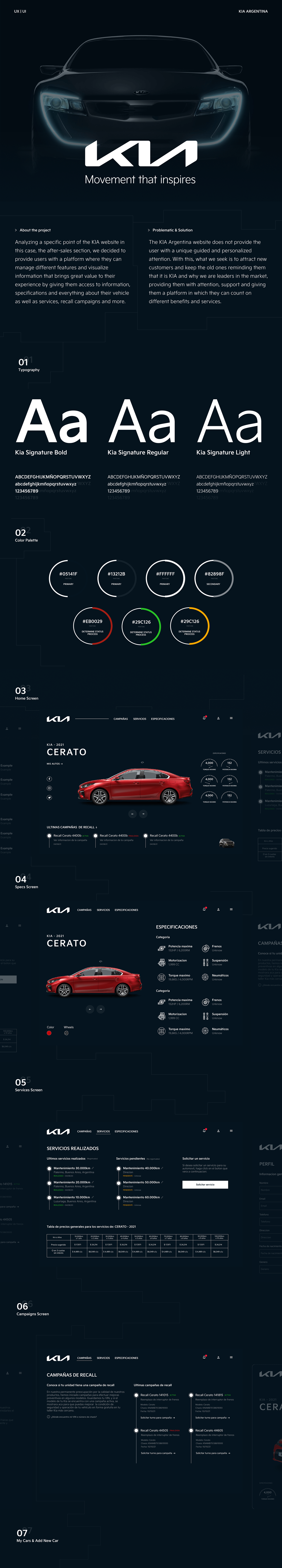 app car dashboard design kia UI UI/UX ux Web Website
