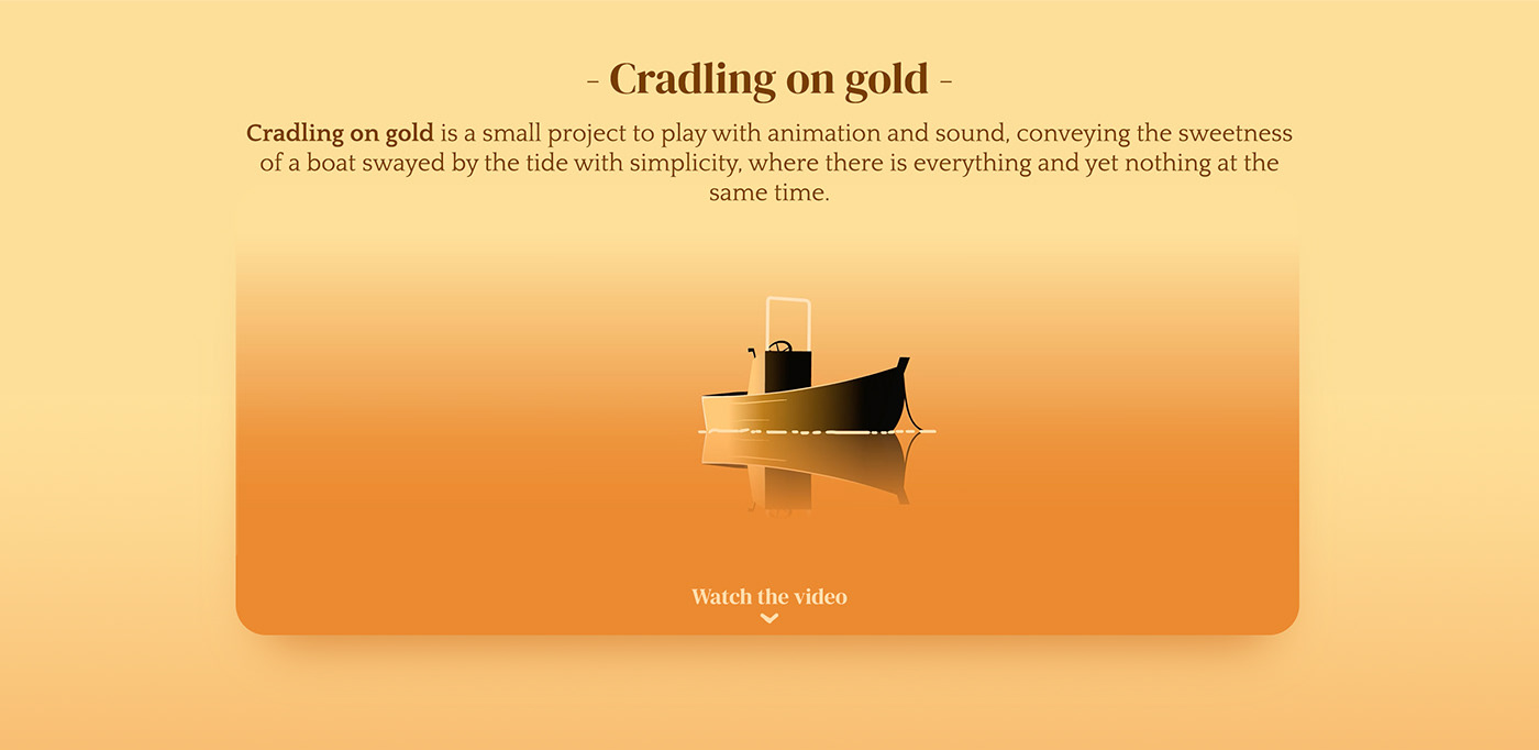 boat gold 2DAnimation seagull sound waves animazione sea