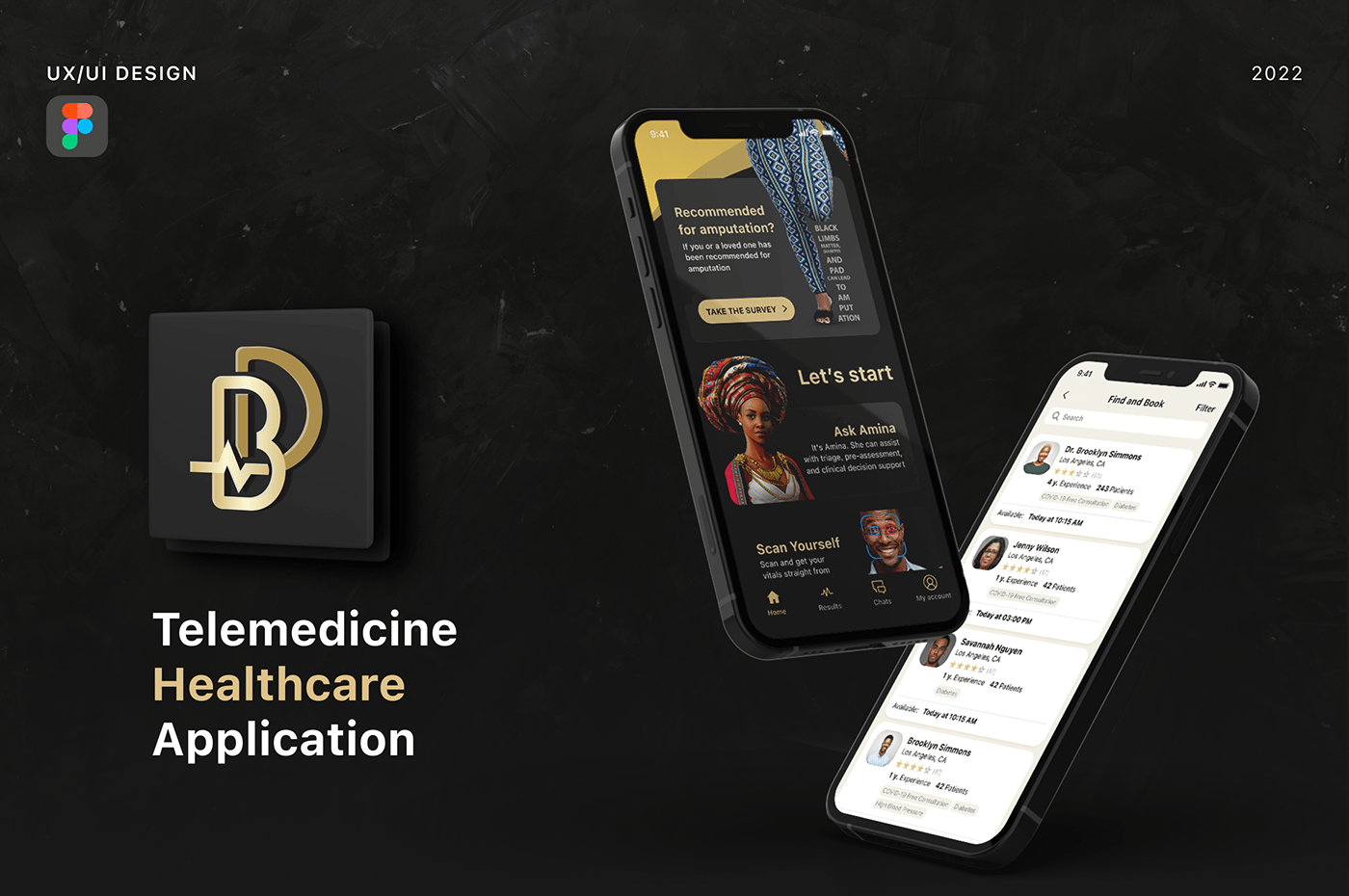app app design dark dashboard healthcare Interface Mobile app TELEMEDICINE UI/UX Web