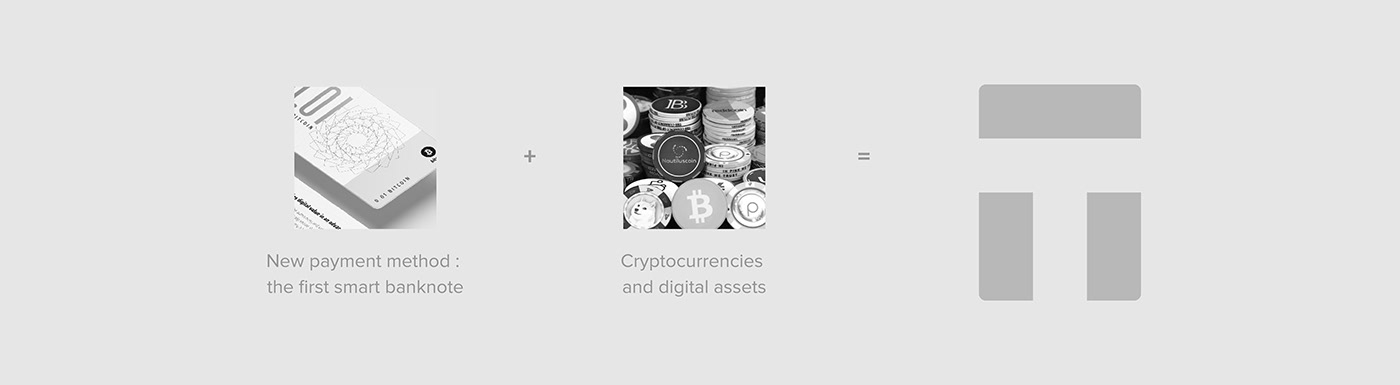 bitcoin Banknote cryptocurrency eth visual identity logo graphism branding 