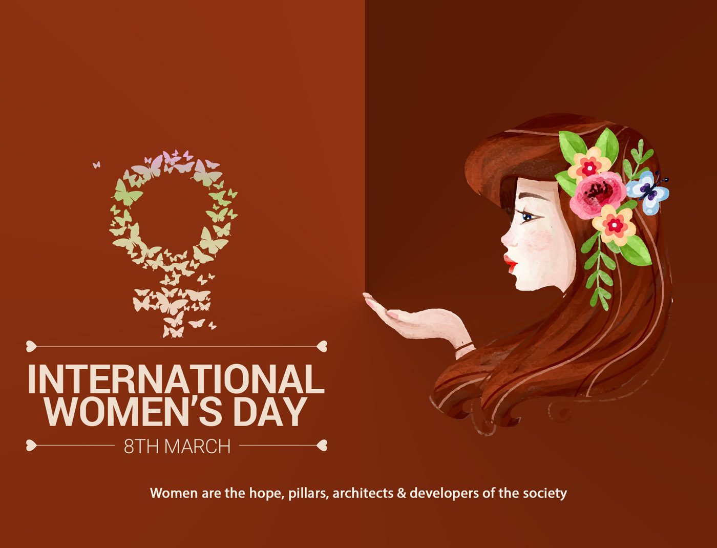 International women's Day creative 8march girl art