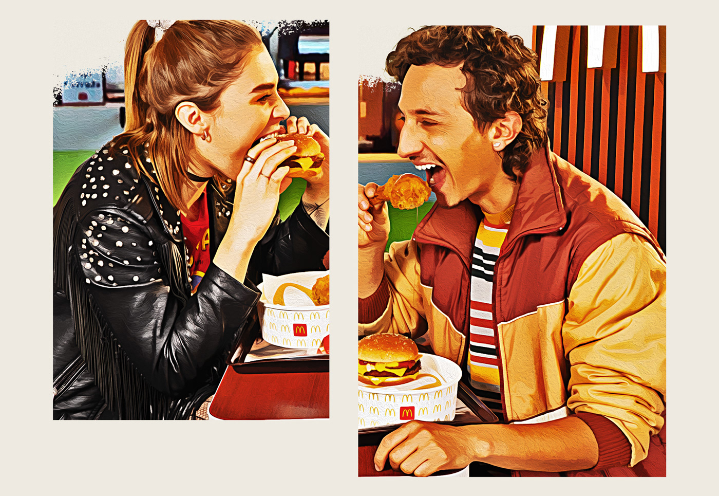 Advertising  Animal Print art direction  bigmac chicken ilustration McDonalds meat Photography  burger