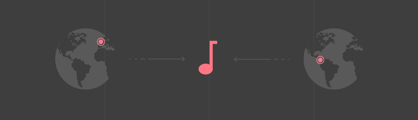 music webapp motion graphic Interface ux UI design blue gradient