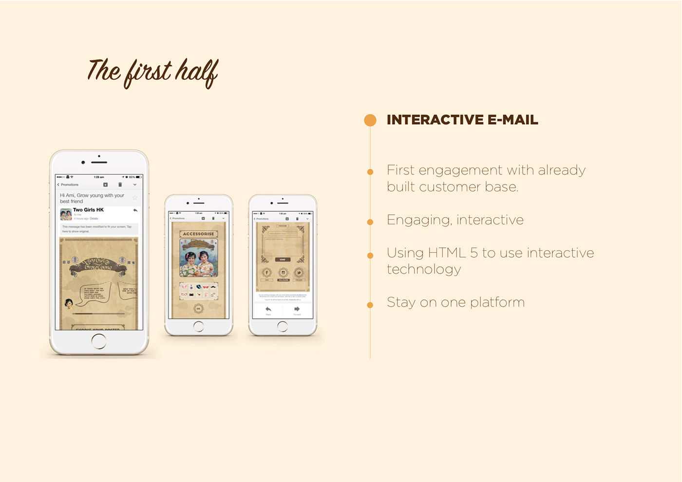 e-mail html5 interactive campaign Hong Kong two girls social media Concepting