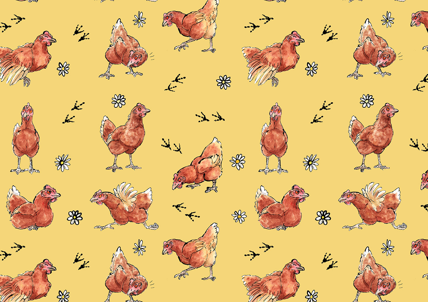 animals cats chickens dogs fabric design ILLUSTRATION  pattern illustration repeating pattern surface design surface illustration