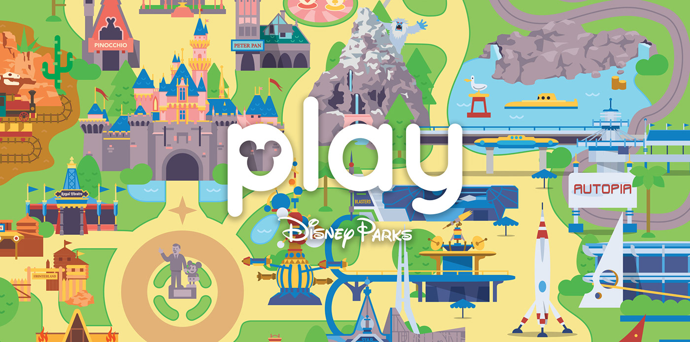 ILLUSTRATION  Digital Art  disney Disneyland 2D mobile gaming poster maps icons toy story