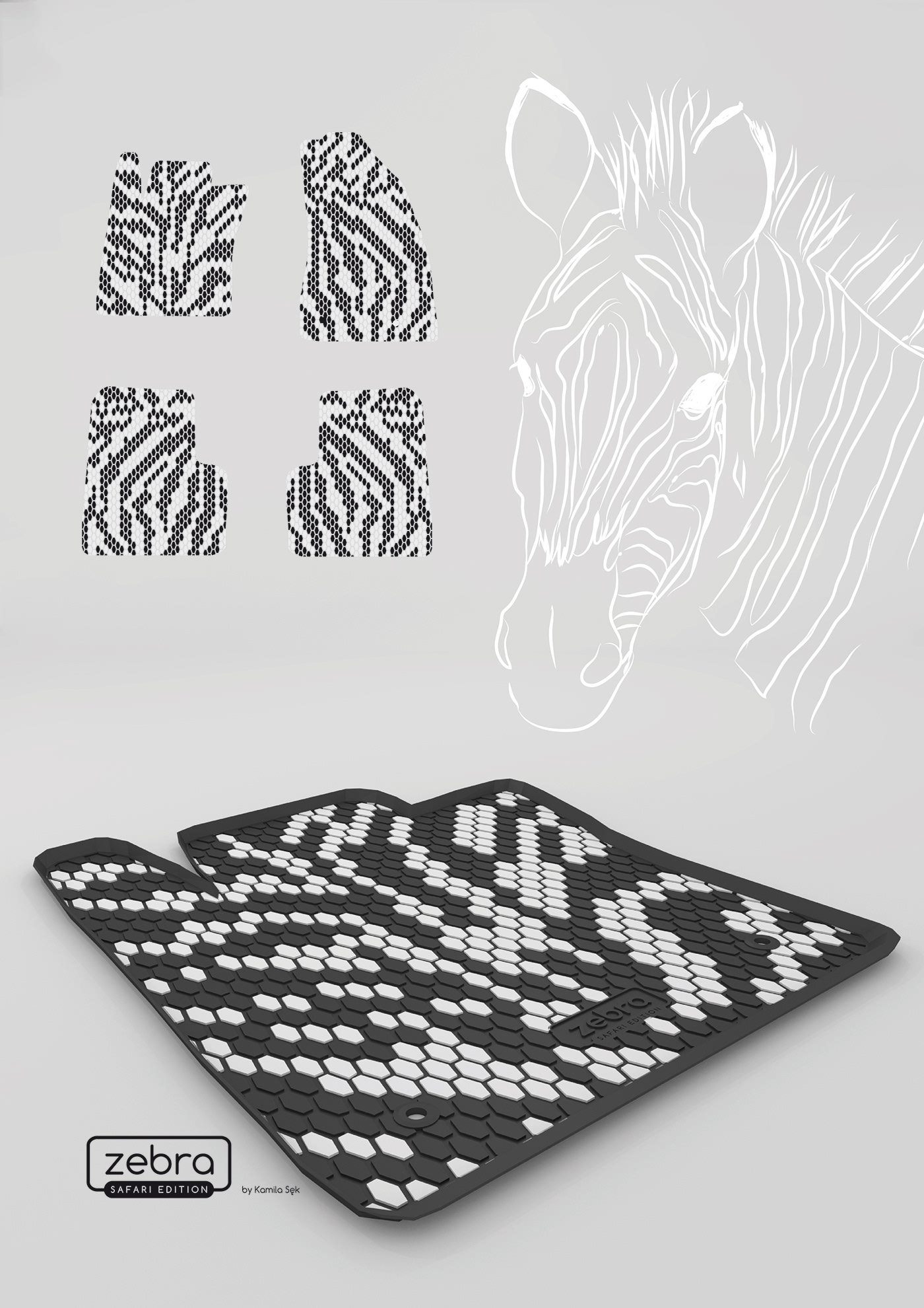 wzornictwo 3D wizualizacja motoryzacja wild Leo python zebra design product design 
