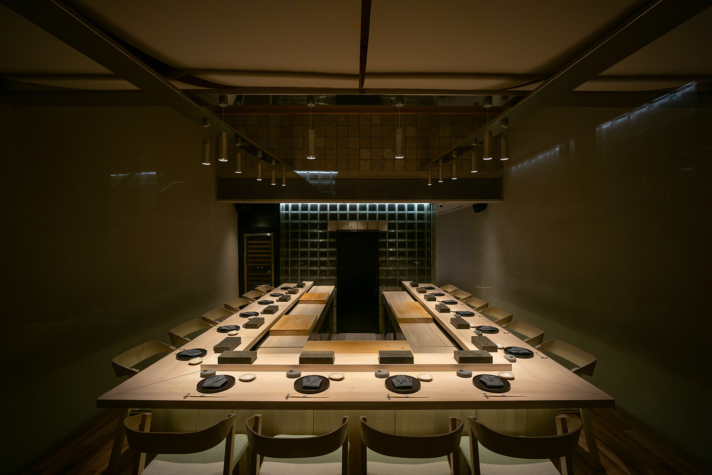 architecture architect interior design  Interior restaurant omakase Sushi