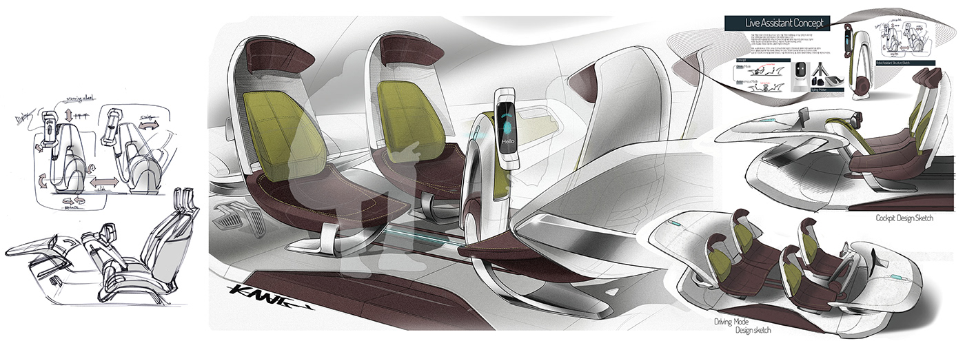 automotive   car Autonomous transportation Vehicle Interior car design Car Interior
