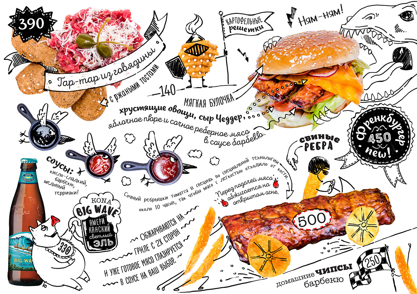 restaurant comics frank sallolia Food  placemat