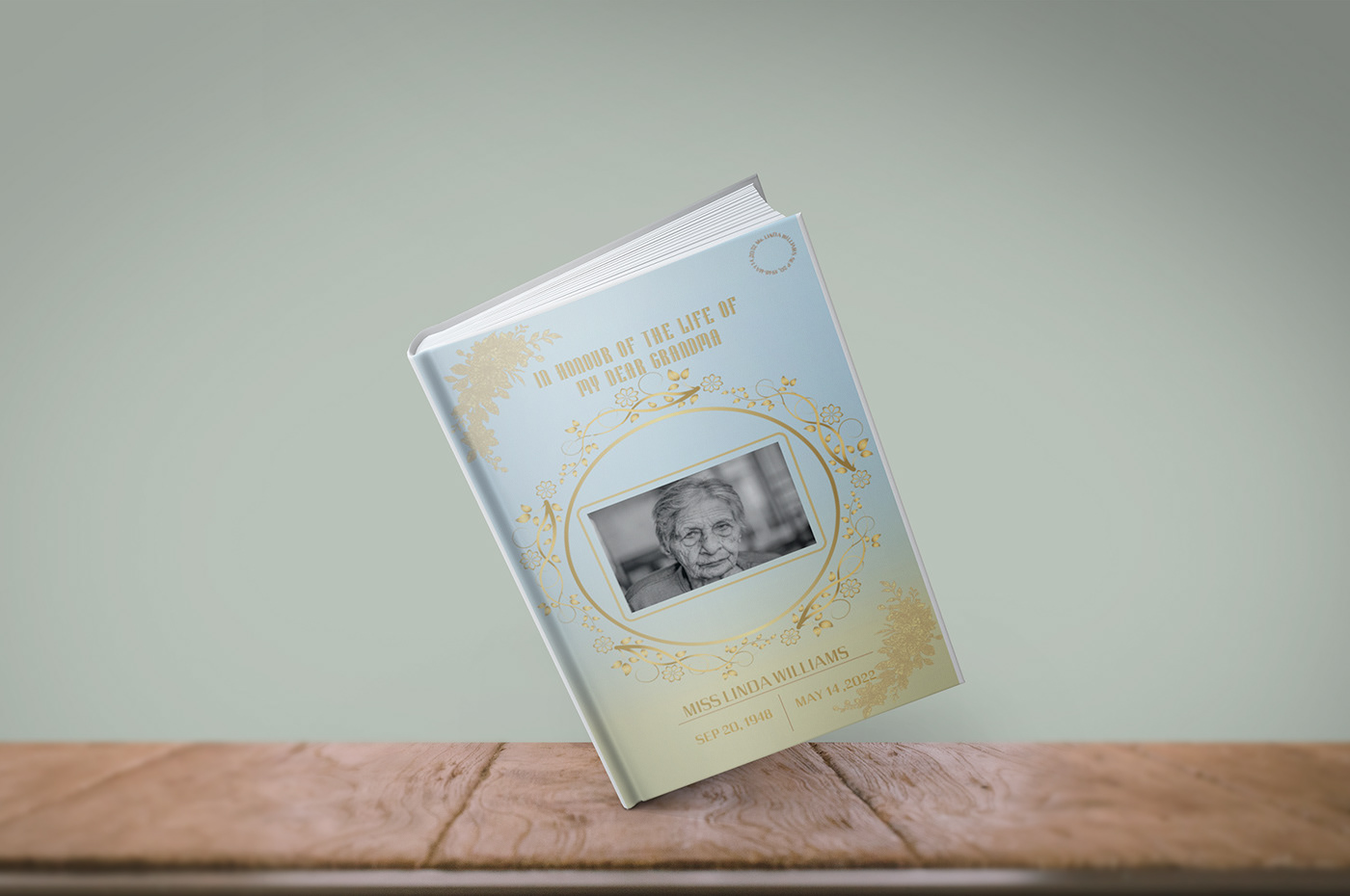 book cover design book design Funeral Booklet design Memorial funeral deceased