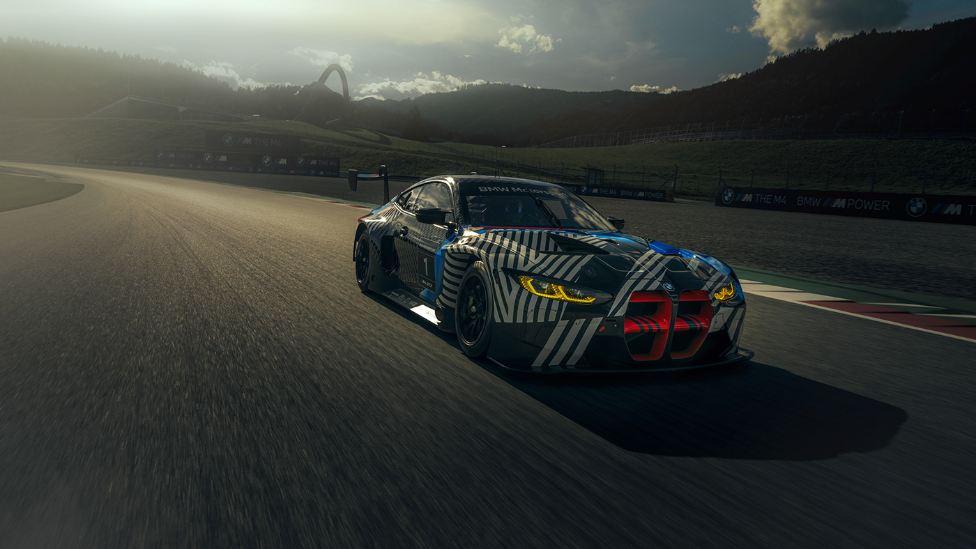 All new BMW M4 GT3 on the Red Bull Ring in Austria.