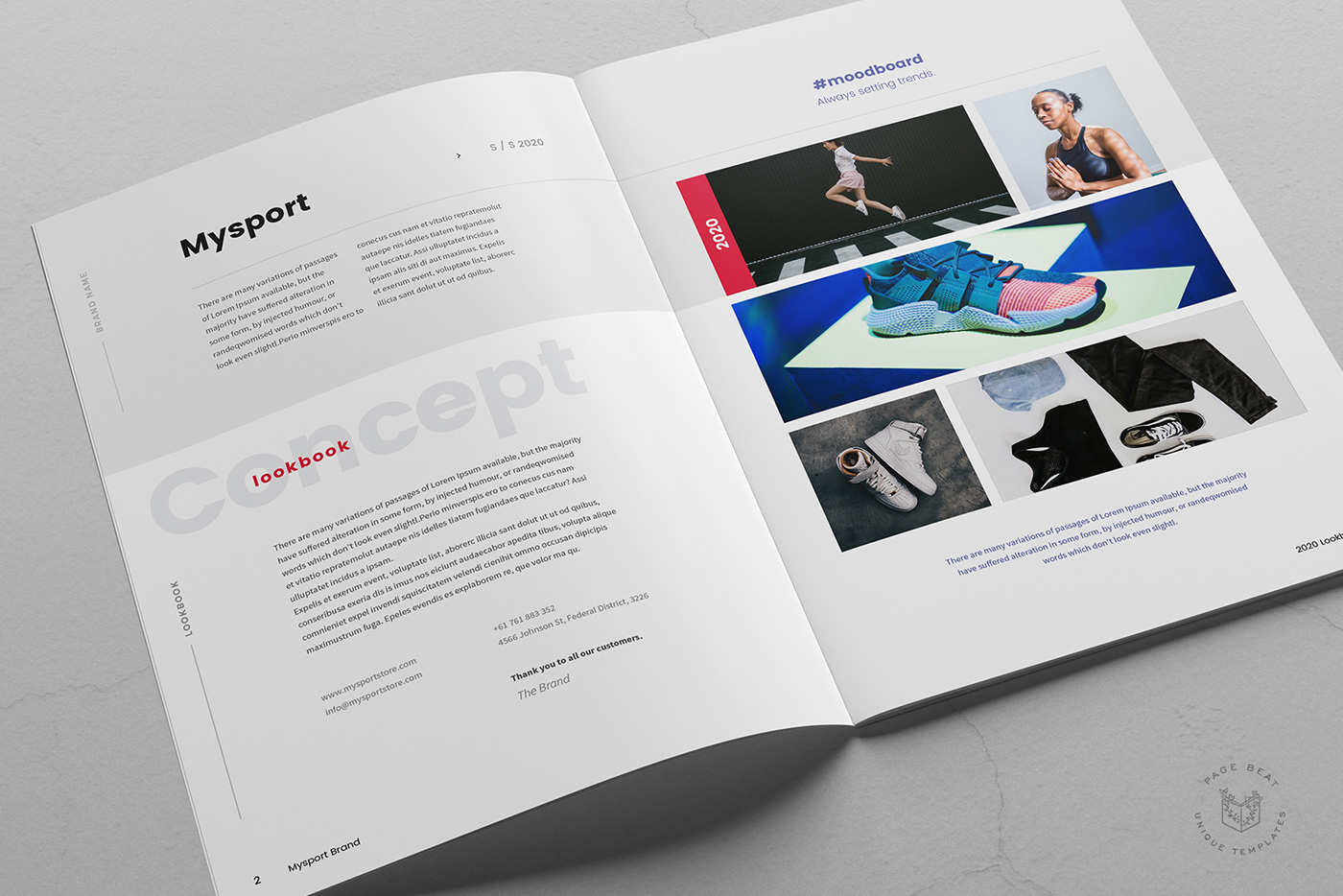 Lookbook catalog Catalogue a4 sports fitness Fashion  clothes Active brochure