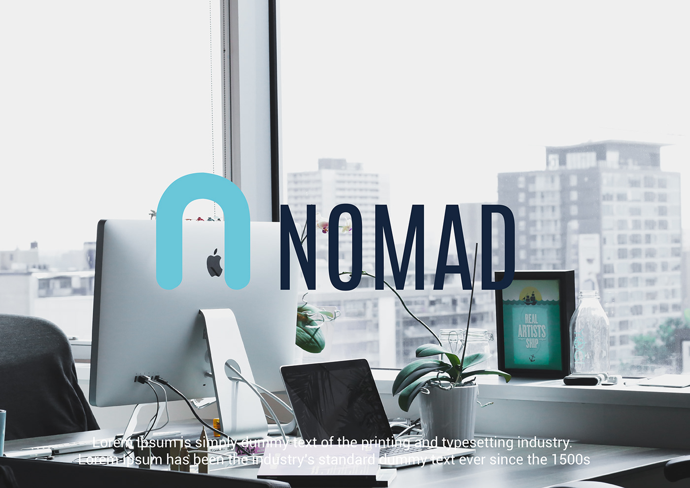 color design logo typography   bleu digital n logo nomad identity branding 
