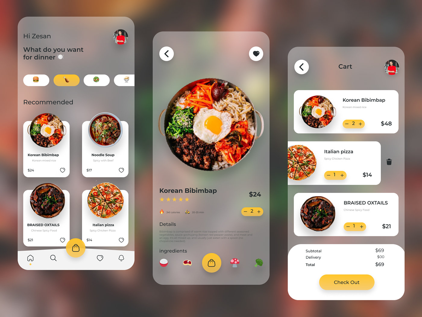 app banking Ecommerce food delivery Gaming Plant task management Travel UI ux