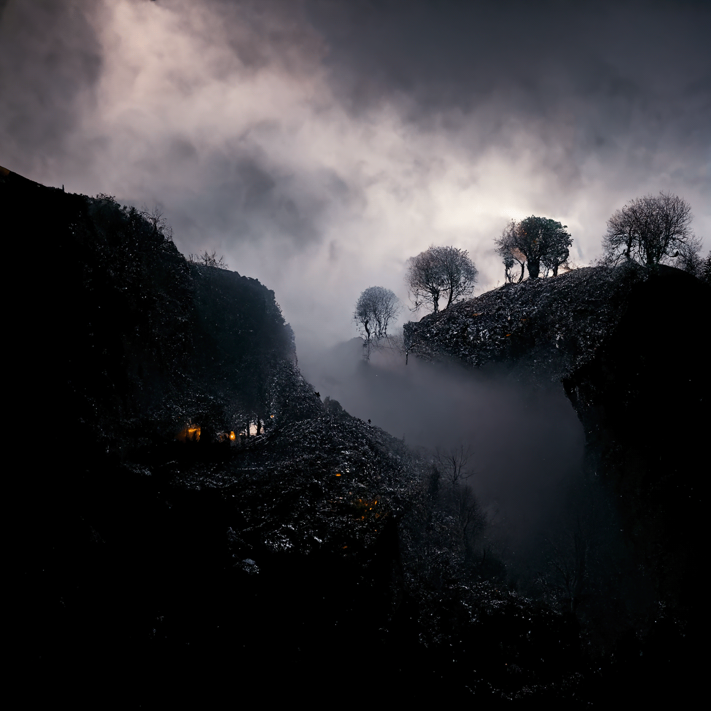 ai artificial intelligence atmospheric dark fantasy Landscape Moody Nature nature photography world