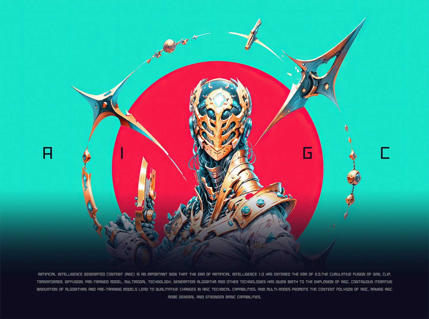 Cyberpunk aigc ai generated digital illustration concept art robot Scifi