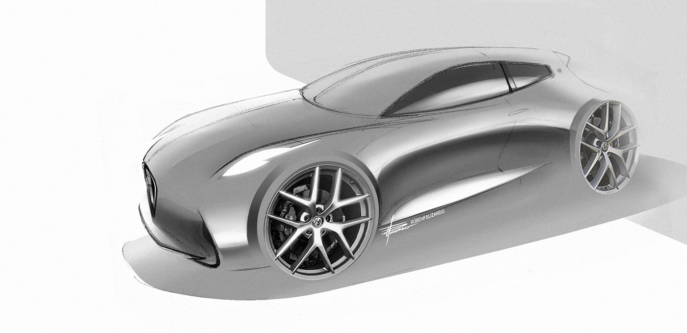 alfaromeo car design cardesign sketch automotivedesign vehicledesign productdesign industrialdesign ILLUSTRATION 