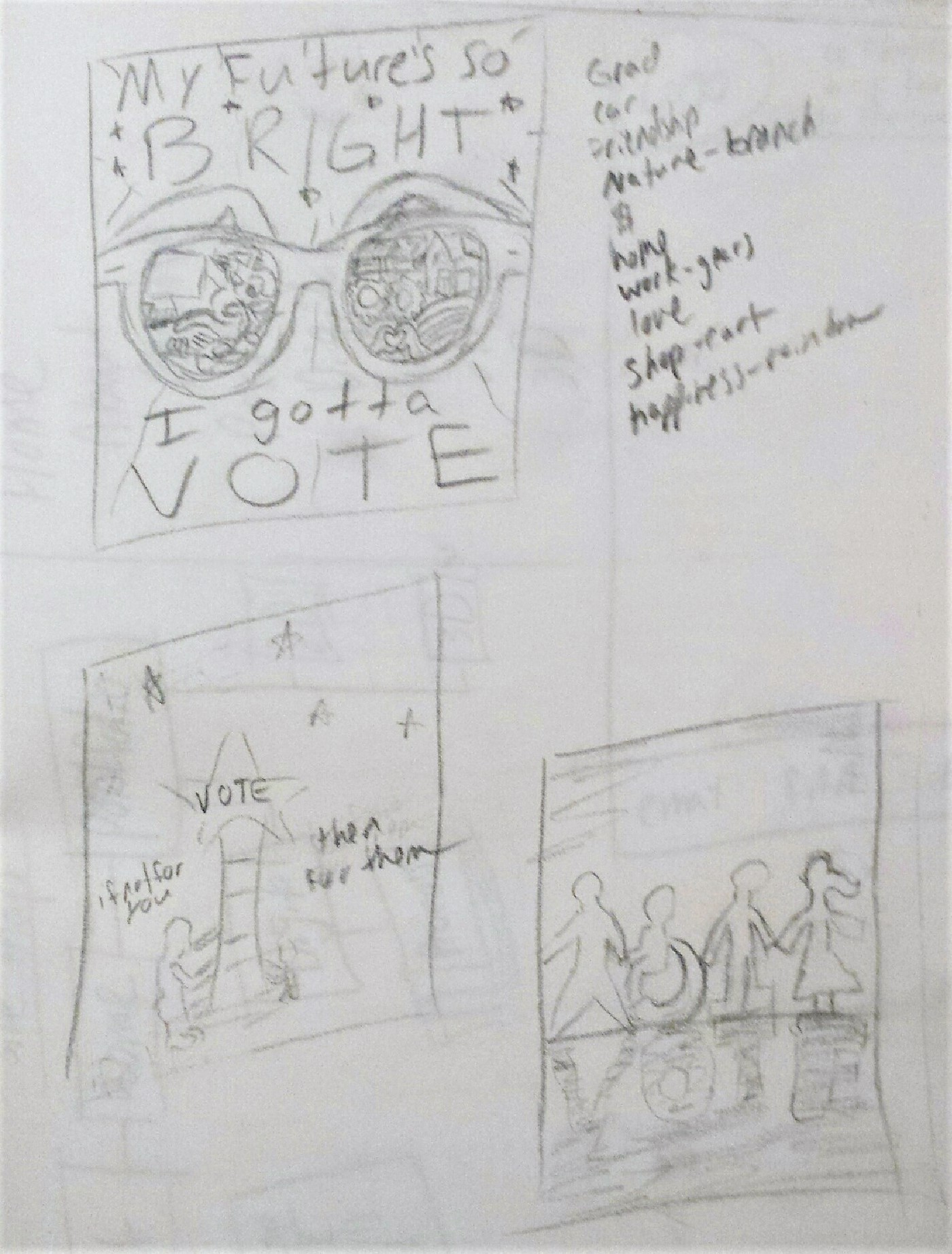 aiga vote poster influencial patriotic digital design ILLUSTRATION  Silhouettes advertisement Illustrator