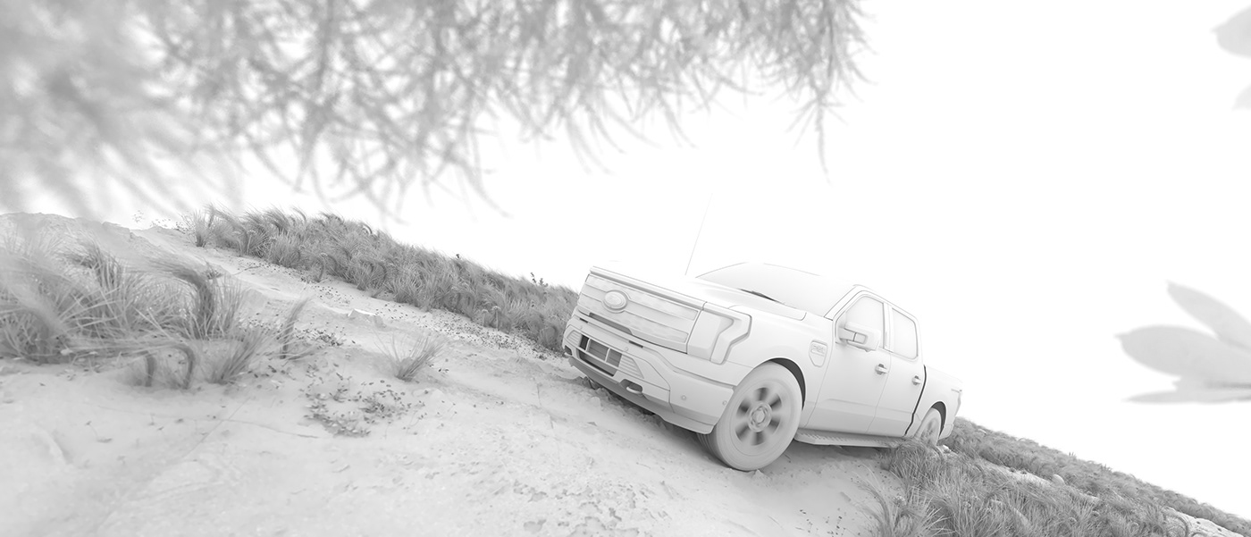 3D 3ds max automotive   car CGI Ford Landscape photomanipulation photoshop retouch