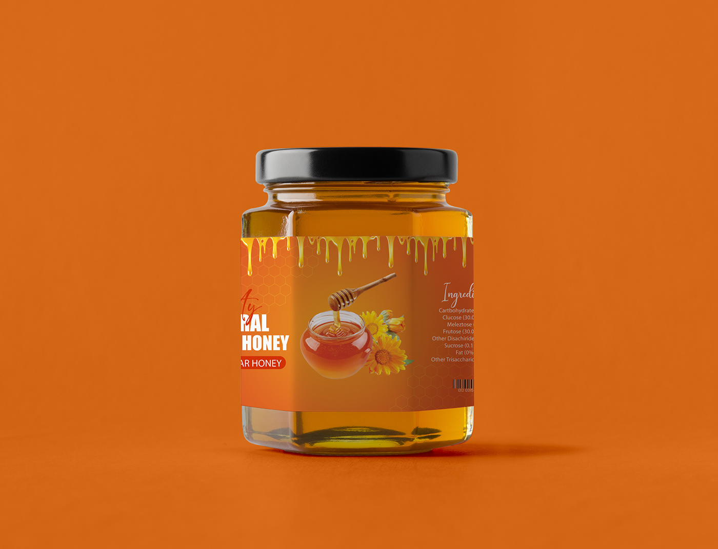 Honey Jar Label creative template  glass jar product Packaging brand identity honey label design jar label Label design template