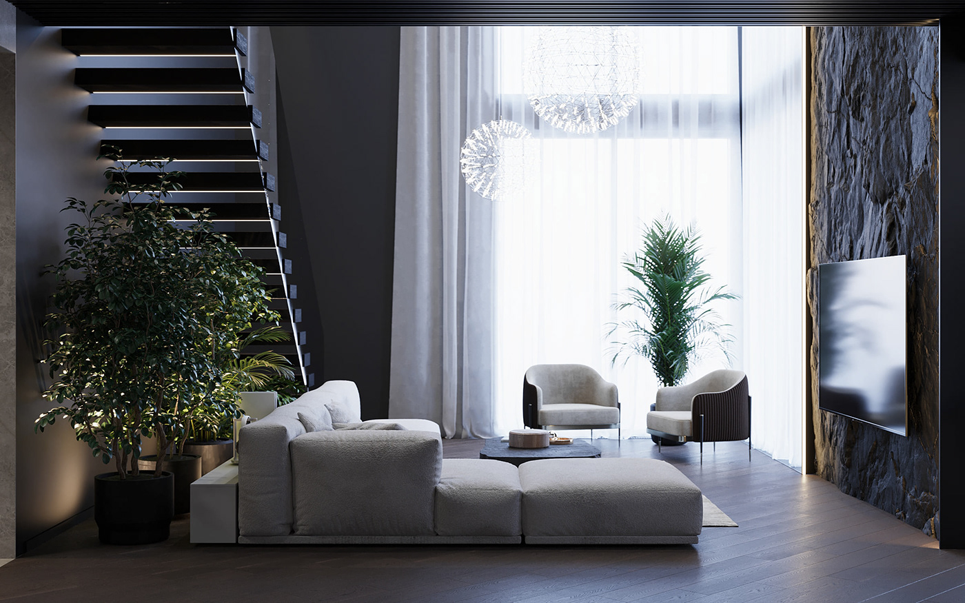 architecture design studio furniture indoor Interior interior design  Landscape Design luxury minimal visualization