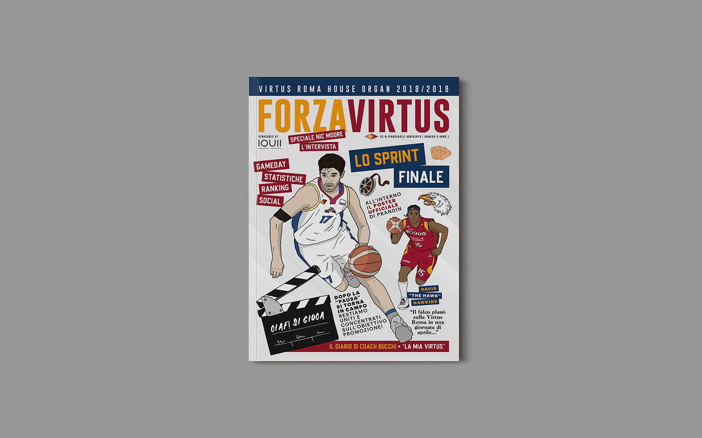 magazine basketball illustrazione matchday GAMEDAY sport editoria cover portrait player