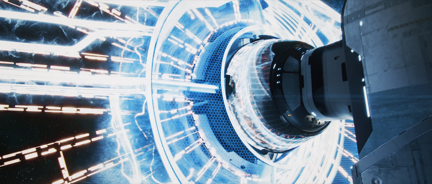 c4d cinematic commercial docking monitor odyssey redshift Space  spaceship wormhole