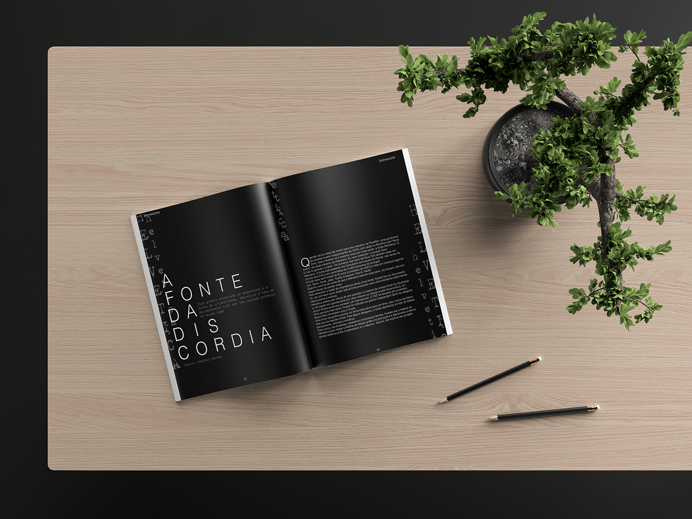 design editorial Entrevista graphic design  helvetica magazine revista tipografia