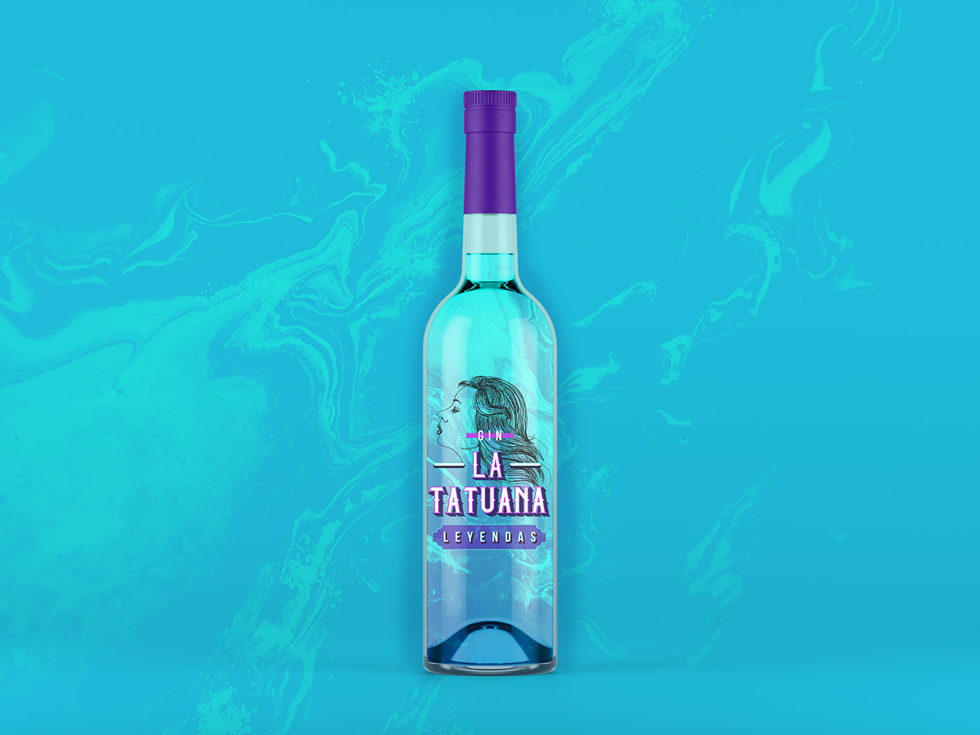 diseño gráfico graphic design  Packaging bar Fun Leyendas liquor liquor bottle