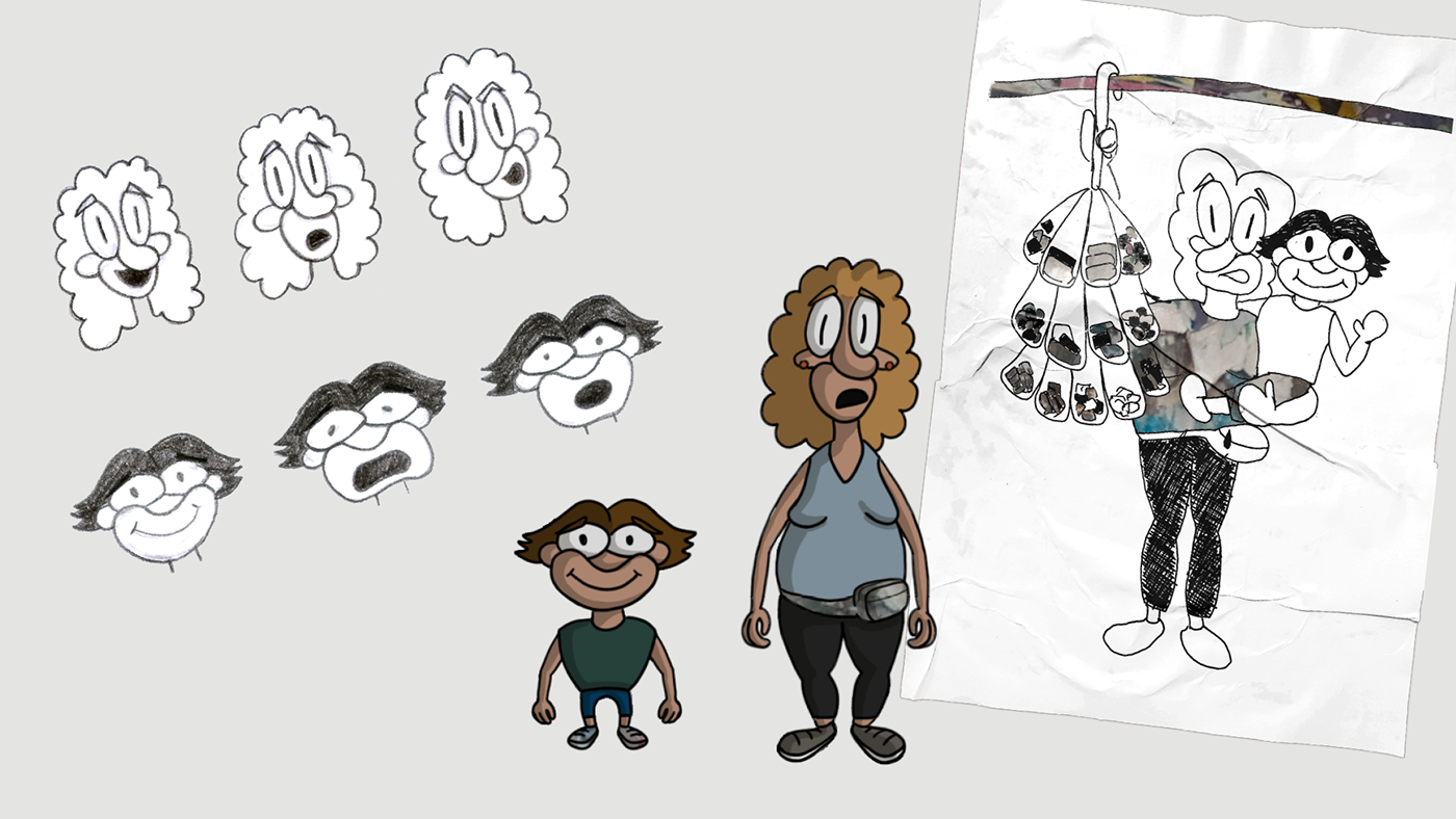 2D Animation animation  cartoon Character design  Character Rigging Character Sheet cut out animation Model Sheet rigging turnaround