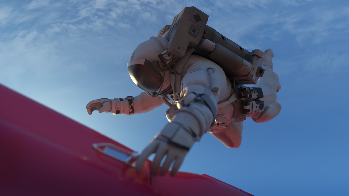 Space  astronaut surreal 3D Cinema Render short animation  narrative