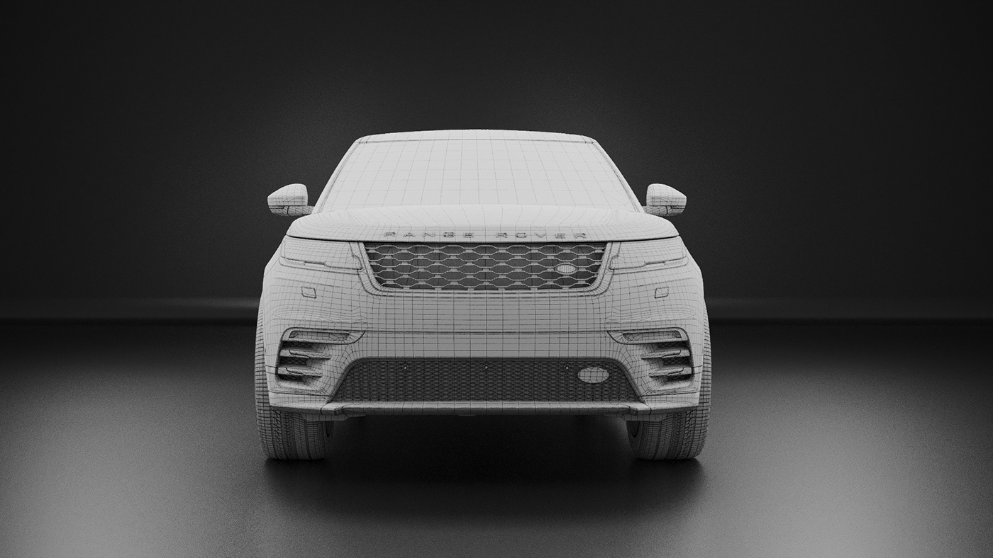 3D 3ds max car CGI corona renderer detailed range rover Render suv Velar