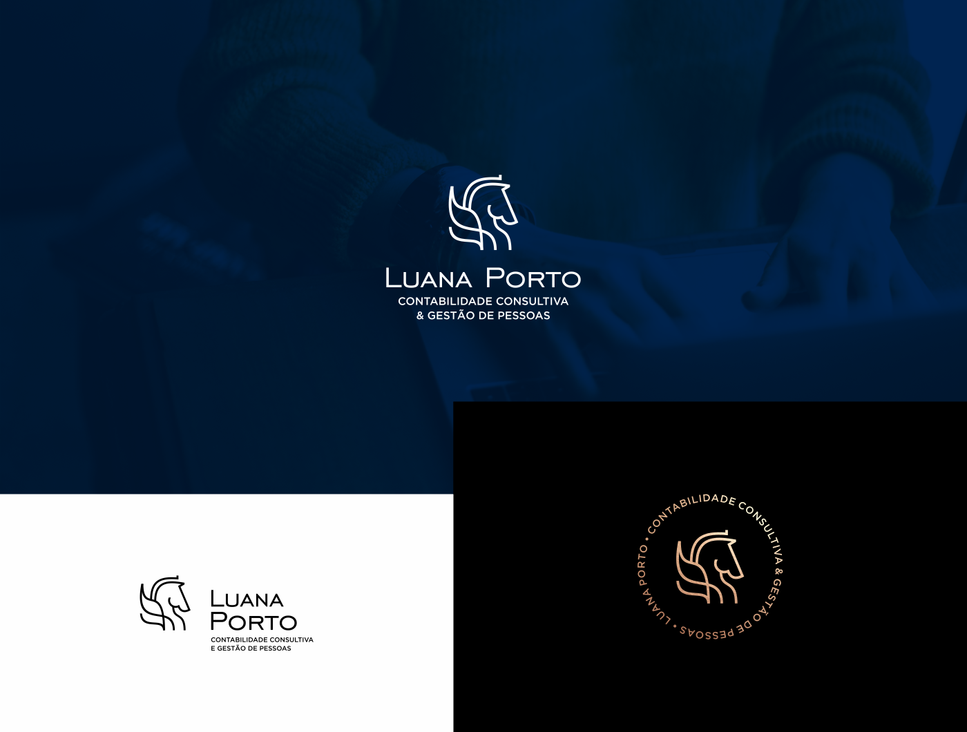 accounting brand finance horse logo Logotipo contábil contabilidade design identidade visual