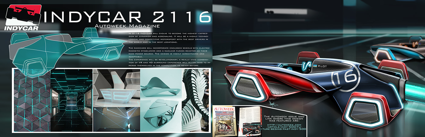 indycar concept Vehicle design CCS cardesign automotivedesign future racer Transportation Design car design autoweek magazine Competition