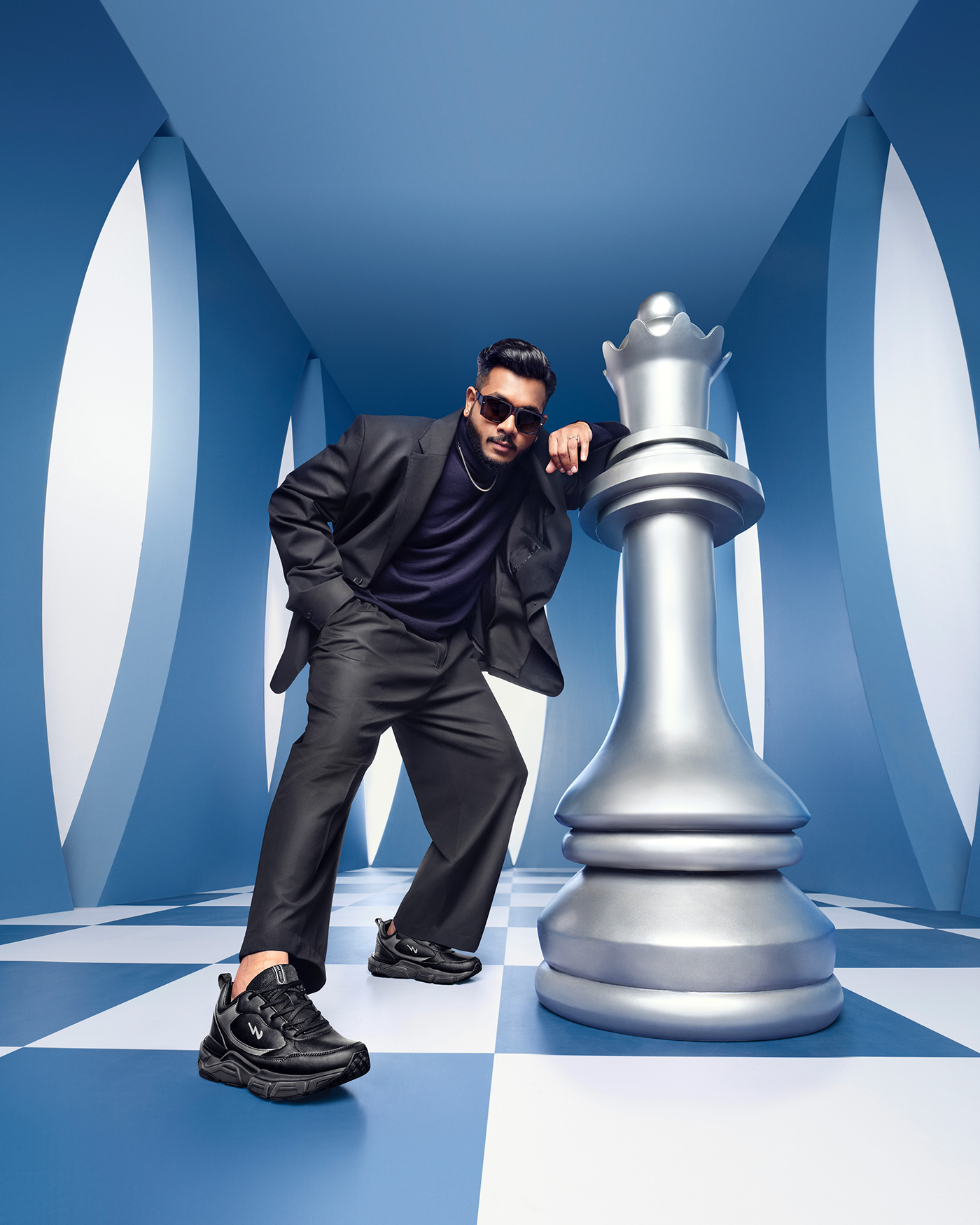 Fashion  shoot studio chess Advertising  red