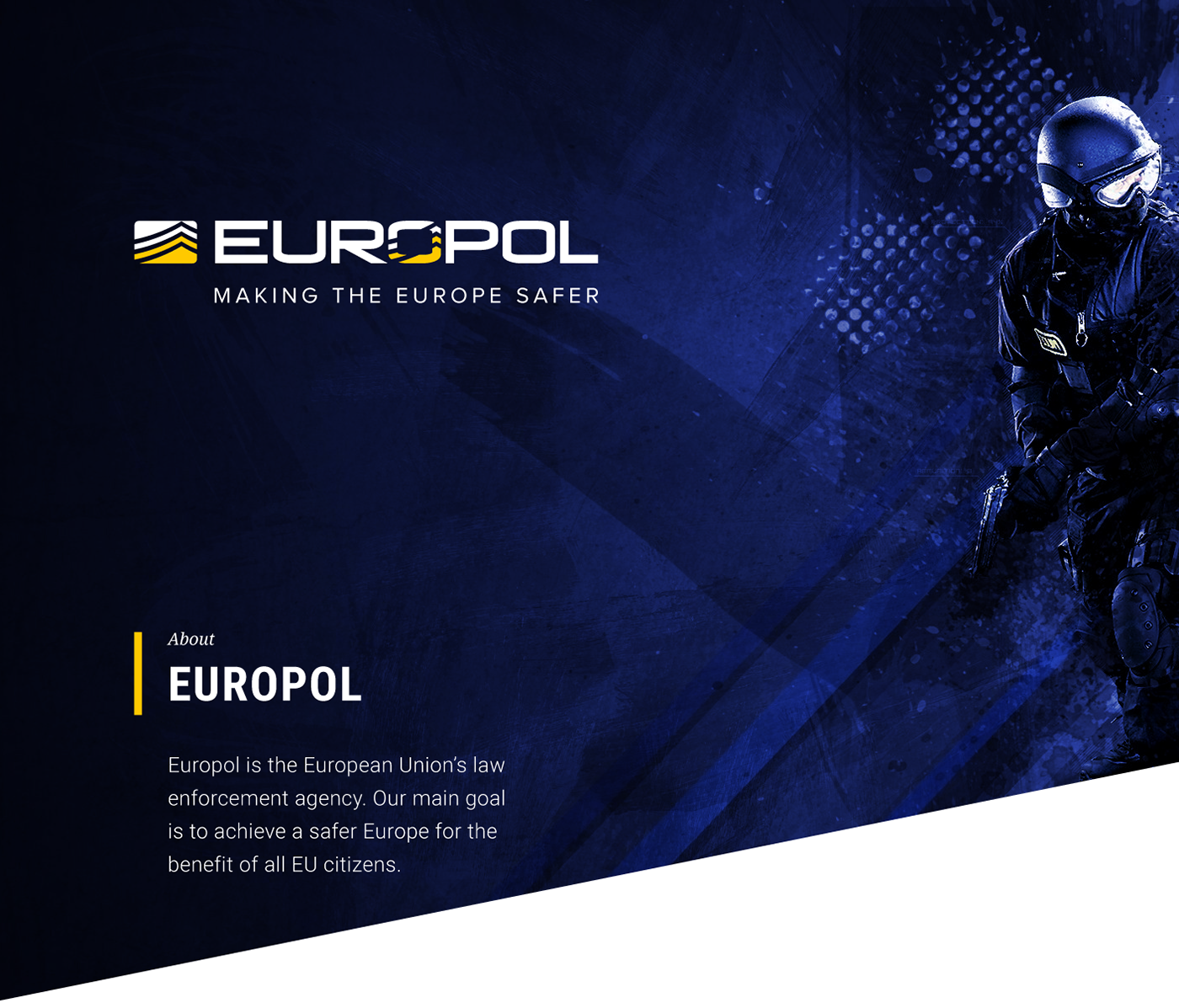 europol police Europe European organisation navigation structure information redesign visualisations