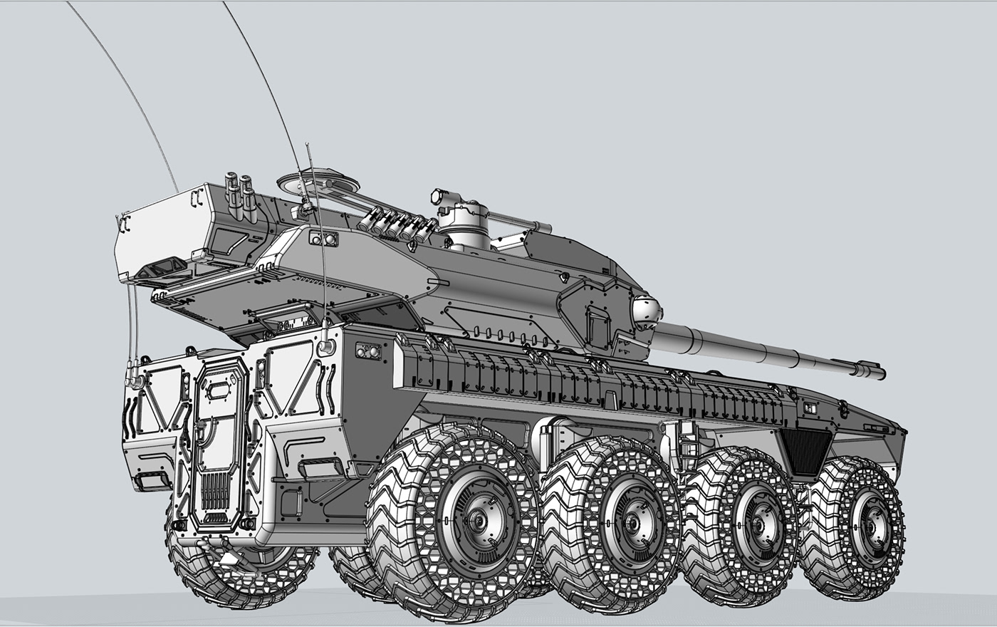 3D concept concept art design Military vehicle Noai product design  Scifi Vehicle Weapon